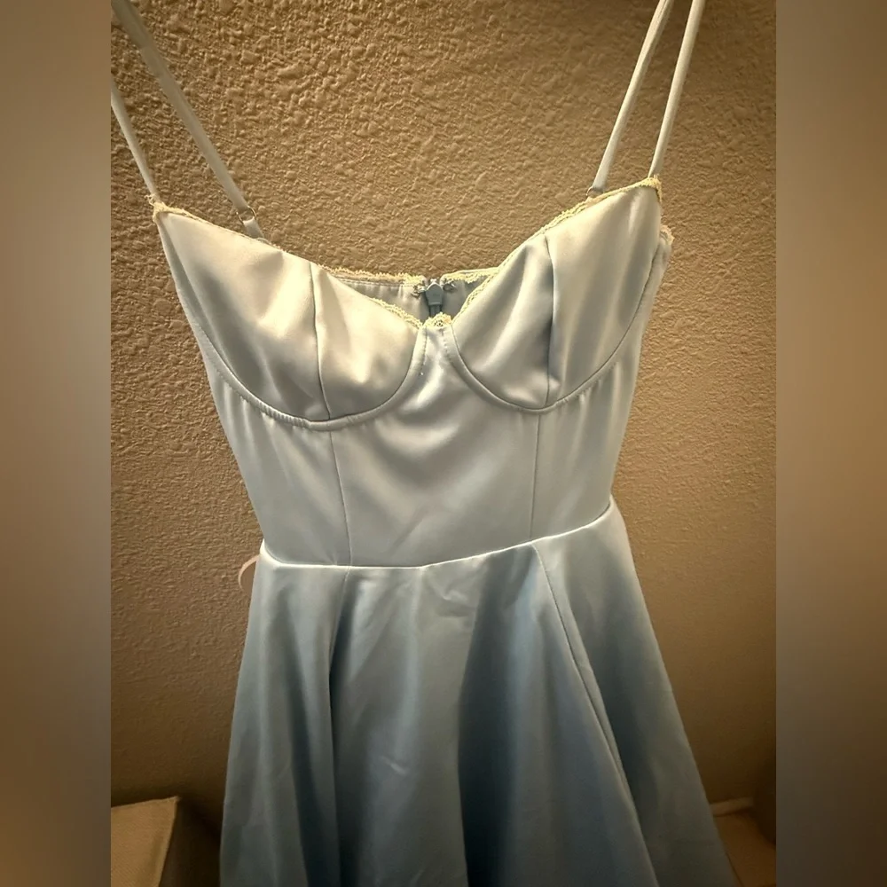 House of CB Mademoiselle Bustier stretch satin midi dress - Picture 5 of 10